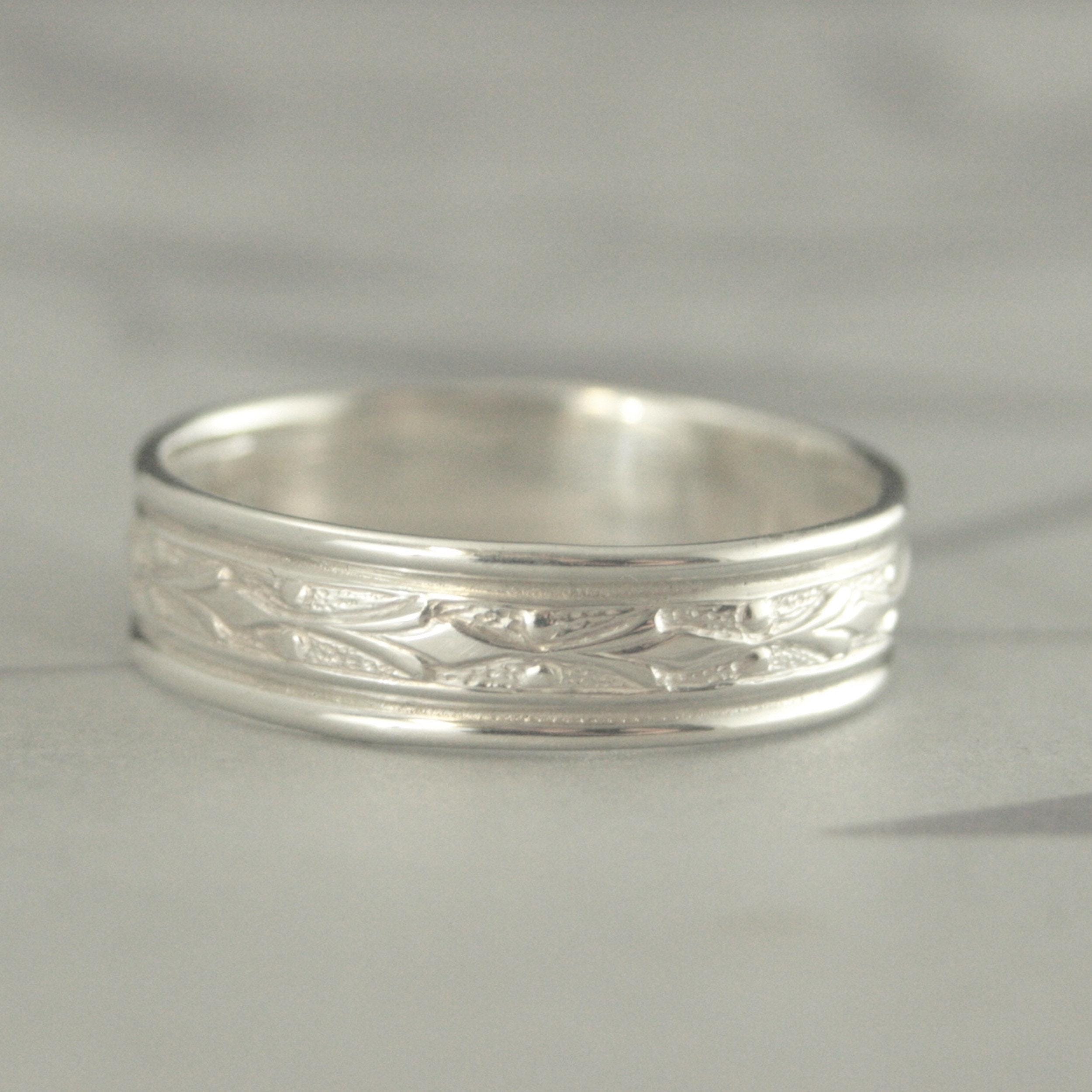 Anillo De Plata De Ley 925 Sólida - Ancho 4 Mm, Forma D