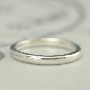 2.5mm Silver Band Thick Silver Ring Silver Stacking Ring Silver Stackable Ring Plain Silver Band 2.5mm by 2mm Thick Substantial Rounded Band