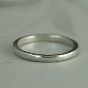 Women&#39;s Platinum Band~2mm Platinum Band~Substantial Wedding Ring~Women&#39;s Wedding Ring~Platinum Wedding Ring~Thick Platinum Band~2mm by 1.5mm