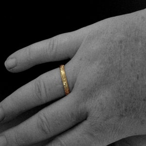 Yellow Gold Wedding Band Florence Women's Gold Wedding Ring Vintage Style Wedding Ring Swirl Patterned Band Elegant Anniversary Ring image 5