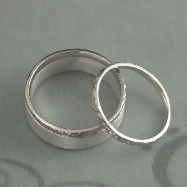 Two Tone Bandsgold & Silver Ringshis and Hers - Etsy