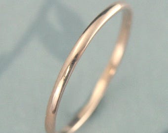 Thin Rose Gold Ring 10K Rose Gold Band Petite Ring Women's Wedding Band Women's Wedding Ring Rose Gold Stacking Ring Thin Gold Band