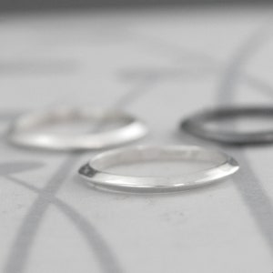 Knife Edge Band Sterling Silver Saturn Ring Triangular Band Knife Edge Ring Solid 925 Sterling Silver Recycled and Handmade Blazer Arts image 9