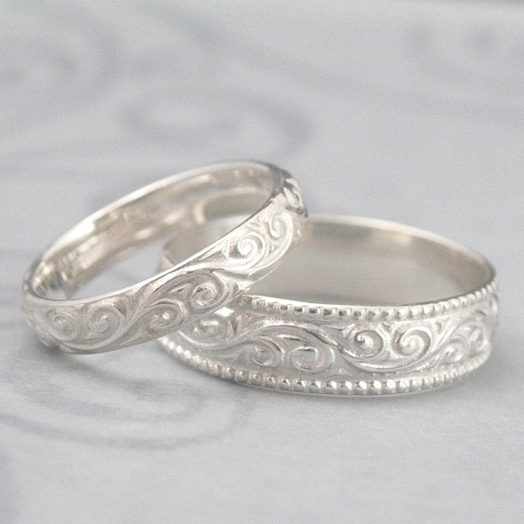 Bands Affordable Wedding Rings His Hers Wedding Band Pattern Wedding ...