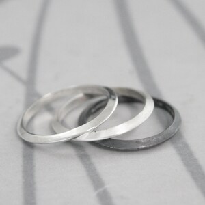 Knife Edge Band Sterling Silver Saturn Ring Triangular Band Knife Edge Ring Solid 925 Sterling Silver Recycled and Handmade Blazer Arts image 3