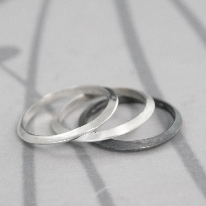 Knife Edge Band Sterling Silver Saturn Ring Triangular Band Knife Edge Ring Solid 925 Sterling Silver Recycled and Handmade Blazer Arts image 3