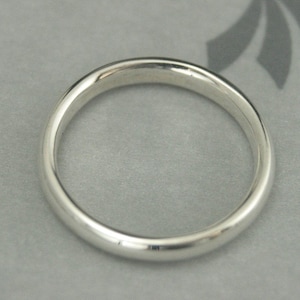 Anillo Comfort Fit de 3 mm de ancho Anillo Comfort Fit Anillo de boda para mujer Anillo de boda para hombre Anillo de plata para mujer Anillo de promesa para hombre para ella imagen 2