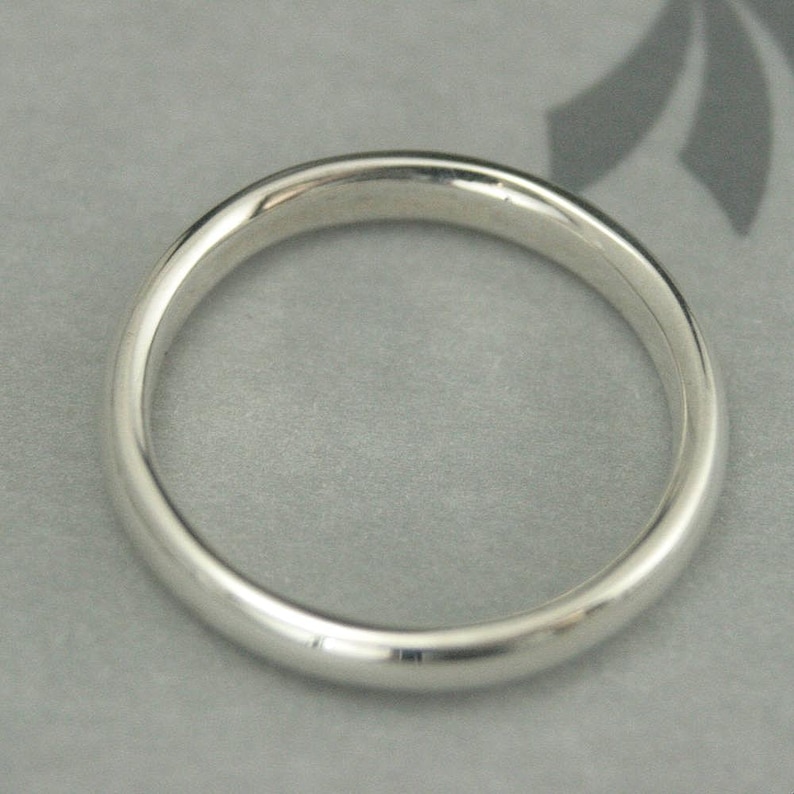 Anillo Comfort Fit de 3 mm de ancho Anillo Comfort Fit Anillo de boda para mujer Anillo de boda para hombre Anillo de plata para mujer Anillo de promesa para hombre para ella imagen 2