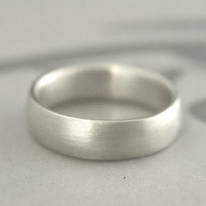 Comfort Fit Band Silver Mens Ring Court Style Ring Court Style Band Comfort Fit Ring Mens Wedding Band Mens Wedding Ring Silver 6mm Band Brushed