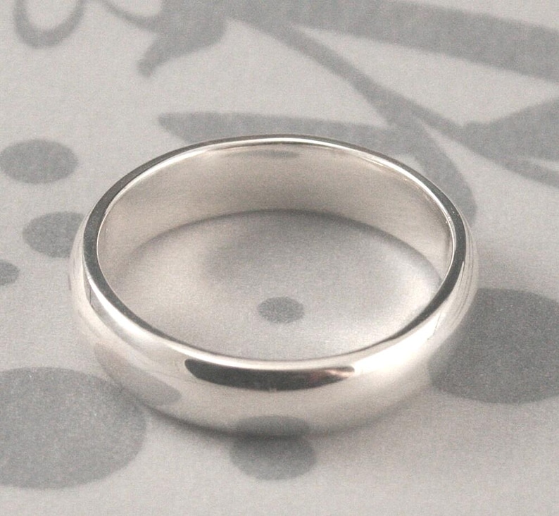 The Perfect Pair Set of 2 Silver Rings Men's Wedding Band Women's Wedding Ring Silver Wedding Rings Wedding Band Set Traditional Bands image 4