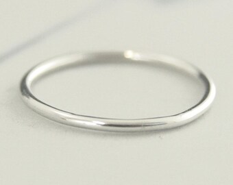 Platina band tussenring 1,25 mm Volledig ronde platina ring Platina trouwring Platina trouwring Platina stapelring