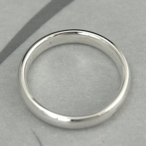 Comfort Fit Ring Sterling Silver Band Mens Wedding Ring Womens Wedding Band Silver Comfort Fit Band 4mm Wide Band Promise Ring for Him image 2