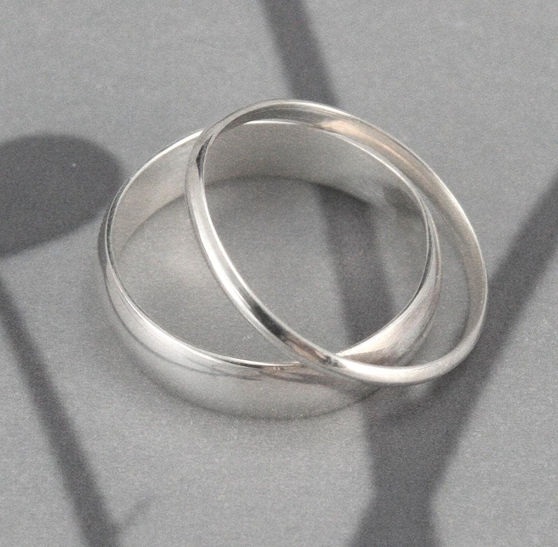 Conjunto de boda de plata para parejas (hijo y novia) imagen 2