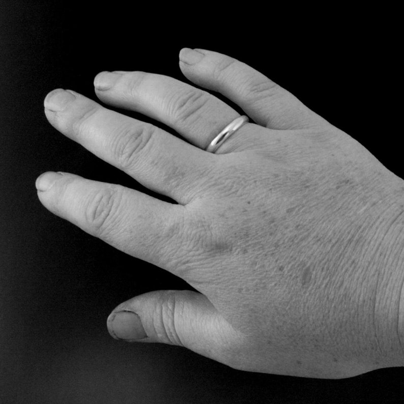 Plain Silver Ring Simple Silver Band 3mm Wide Ring Simple Wedding Band Plain Silver Ring Silver Half Round Band Mens Wedding Ring Womens