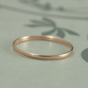 Rose Gold Wedding Band~Women's Wedding Band~Rings for Women~Skinny Minnie 1.5mm by .75mm~Women's Rose Gold Ring~10K Rose Gold Band~Thin Ring