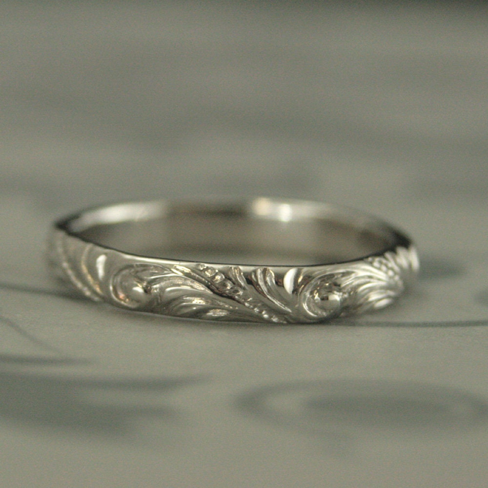 Vintage platinum wedding ring deals