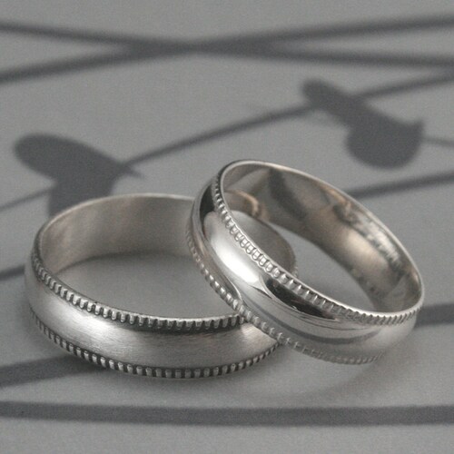 Mens Wedding Ring Not Quite Plain Jane Sterling Silver Ring Etsy
