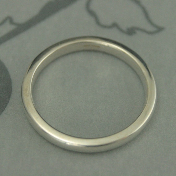 2.5mm Silver Band Thick Silver Ring Silver Stacking Ring