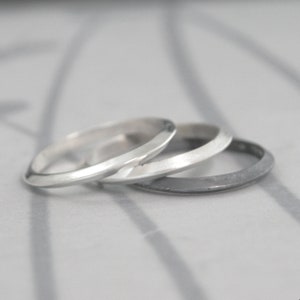 Knife Edge Band Sterling Silver Saturn Ring Triangular Band Knife Edge Ring Solid 925 Sterling Silver Recycled and Handmade Blazer Arts image 2