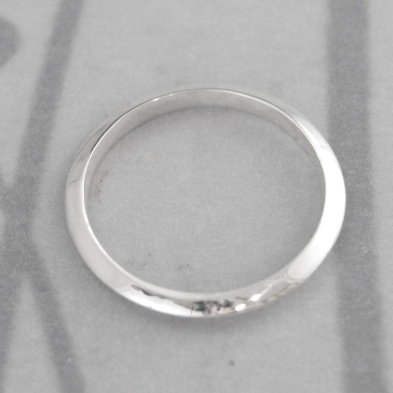 Knife Edge Band Sterling Silver Saturn Ring Triangular Band Knife Edge Ring Solid 925 Sterling Silver Recycled and Handmade Blazer Arts image 7