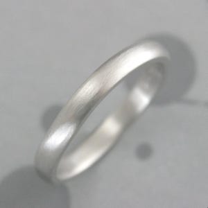 Platinum 3mm Wide Comfort Fit Band Platinum Wedding Ring Handmade Platinum Wedding Ring Rounded Exterior and Interior Ring Made Just for YOU