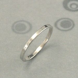 Platinum Wedding Band Women&#39;s Platinum Ring Women&#39;s Wedding Band Thin Platinum Band Flat Platinum Band Handmade Platinum Band 1.5mm by 1mm