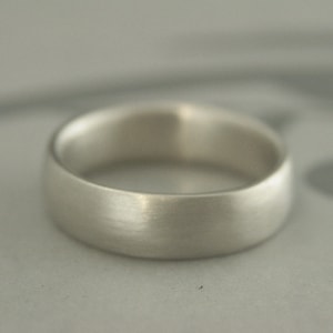 Comfort Fit Band Silver Mens Ring Court Style Ring Court Style Band Comfort Fit Ring Mens Wedding Band Mens Wedding Ring Silver 6mm Band