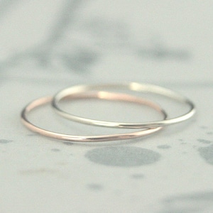 Super Thin Gold Band~20g Gold Ring~Less Than a Millimeter Thick~Full Round Band~Roll Me Round~Thread of Gold~Slim Stacking Ring~Petite Band