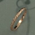 Rose Gold Wedding Band Versailles Pattern Band Women&#39;s Wedding Ring Vintage Style Wedding Band Petite Rose Gold Band 14K Rose Gold Ring