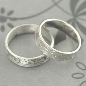 Anillo Gran Ola Anillo de Plata con Diseño Anillo Tsunami Anillo Art Déco Anillo de Pergamino Anillo Art Déco de Plata Anillo Japonés para Hombre Anillo Noche Estrellada de Plata para Hombre imagen 2