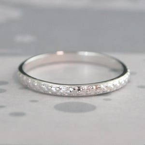 Solid 10K Gold Ring Dots Band Pointillism Ring Patterned Wedding Band Gold Wedding Ring for Him or Her 10K Gold Wedding Band