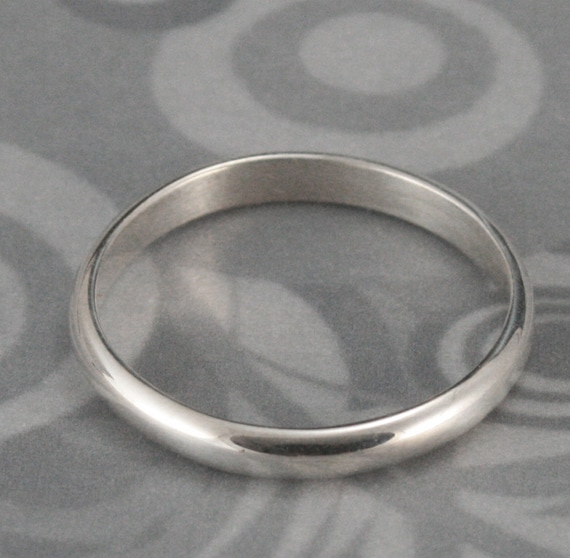 925 Sterling Silver 5mm Half-Round Band Size-11