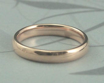 Band Comfort Fit Ring 14K Gold Mens Wedding Band Womens Wedding Ring 4mm Band Gold Comfort Fit Ring Court Gold Band Free Inside Engraving