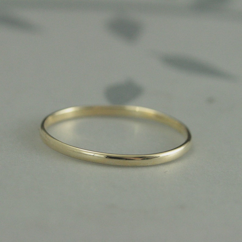 Thin Gold Wedding Band10k Gold Ring1.5mm Wedding Ringskinny Etsy