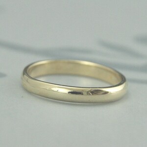 Solid 18K Gold 3mm wide Plain Jane Half Round Band--YOUR Choice of 18K Rose Gold, White Gold, or Yellow Gold--Custom Made Just for YOU image 3