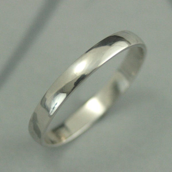 Platinum Men's Band~Platinum Men's Ring~3mm Platinum Ring~3mm Platinum Band~Men's Wedding Band~Men's Wedding Ring~Low Profile Band