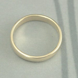 Traditional Wedding Ring~14K Gold Wedding Band~Plain Jane 4mm by 1.5mm~Men's Wedding Band~Women's Wedding Ring~Rounded Ring~Half Round Band image 4