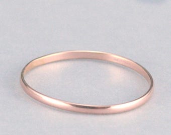 Rose Gold Filled Super Skinny Minnie Plain Jane Stacking Ring or Wedding Band Thin Rose Gold Filled Midi Ring Economic Rose Gold Ring