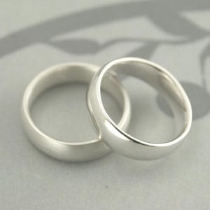 Comfort Fit Band Silver Mens Ring Court Style Ring Court Style Band Comfort Fit Ring Mens Wedding Band Mens Wedding Ring Silver 6mm Band image 6