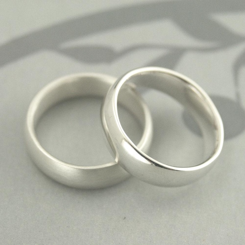 Comfort Fit Band Silver Mens Ring Court Style Ring Court Style Band Comfort Fit Ring Mens Wedding Band Mens Wedding Ring Silver 6mm Band image 6