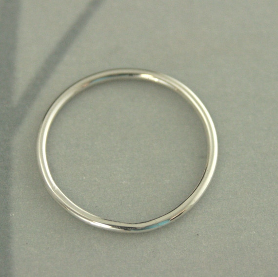 Platinum Band Spacer Ring 1.25mm Full Round Band Platinum Ring