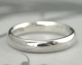 Comfort Fit Ring Sterling Silver Band Mens Wedding Ring Womens Wedding Band Silver Comfort Fit Band 4mm Wide Band Promise Ring for Him