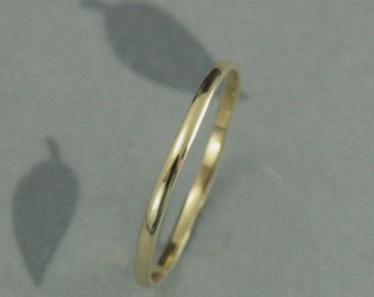 Thin Gold Wedding Band~10K Gold Ring~1.5mm Wedding Ring~Skinny Minnie~Half Round Band~Thin Ring~Spacer Ring~Stacking Ring~Thin Gold Ring