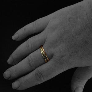 Rolling Ring Multi Color Ring Four Gold Rings 1.5mm Bands Wedding Ring ...