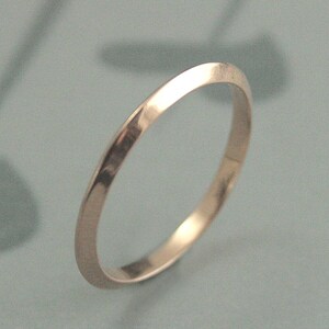Solid 14K Rose Gold Knife Edge Band Women's Rose Gold Wedding Band Gold Wedding Band Gold Wedding Ring Spacer Ring Knife Edge Ring Saturn image 4