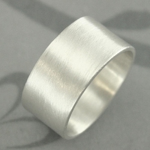 10 mm zilveren band brede sigarenband brede platte ring moderne ring minimalistische ring geborsteld zilveren band brede band heren brede band dames brede band effen ring