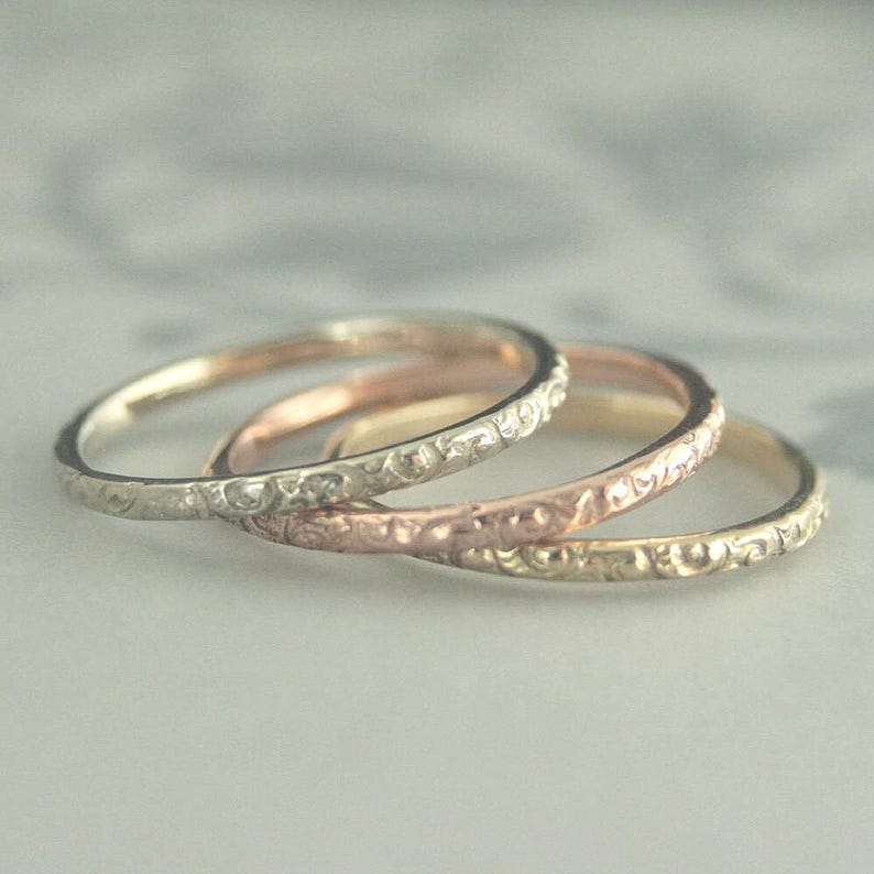 10K Gold Ring~Gold Wedding Ring~Gold Wedding Band~Vintage Style Band~Antique Style Ring~Women's Wedding Band~Women's Gold Band~Rococo image 5