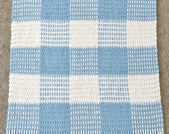 Beginner Friendly Crochet Gingham Blanket
