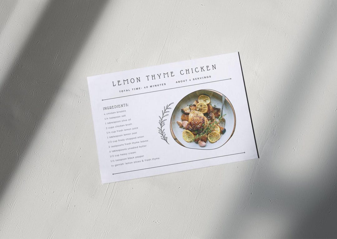 Mini Recipe Design This item is unavailable - Etsy