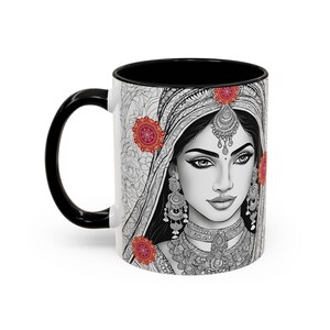 Indian Bride Beauty Mug Cup, Happy International Women&#39;s Day, Women&#39;s Gift, Special Gift for Collectors, Valentines Day, Mothers Day Gift